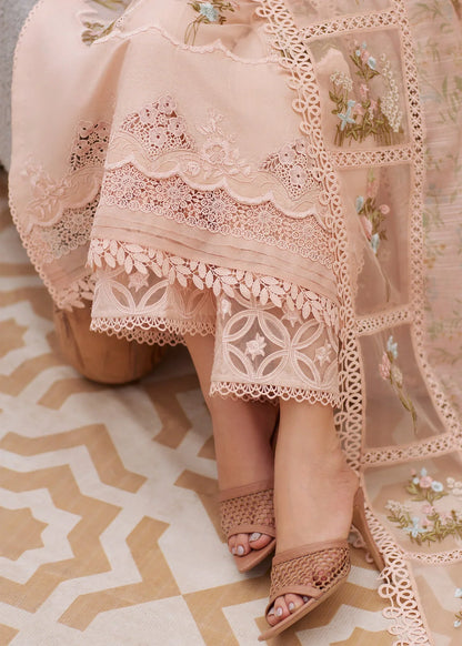 Crimson - 3Pc Lawn Embroidered Shirt With Chiffon Printed Dupatta And Trouser