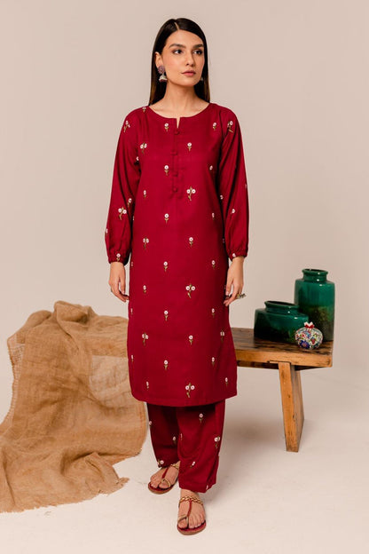 Batik - 2Pc Lawn Embroidered Shirt With Embroidered Trouser