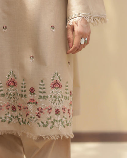 Dyot - 3Pc Lawn Embroidered Shirt With Chiffon Dupatta  And Trouser