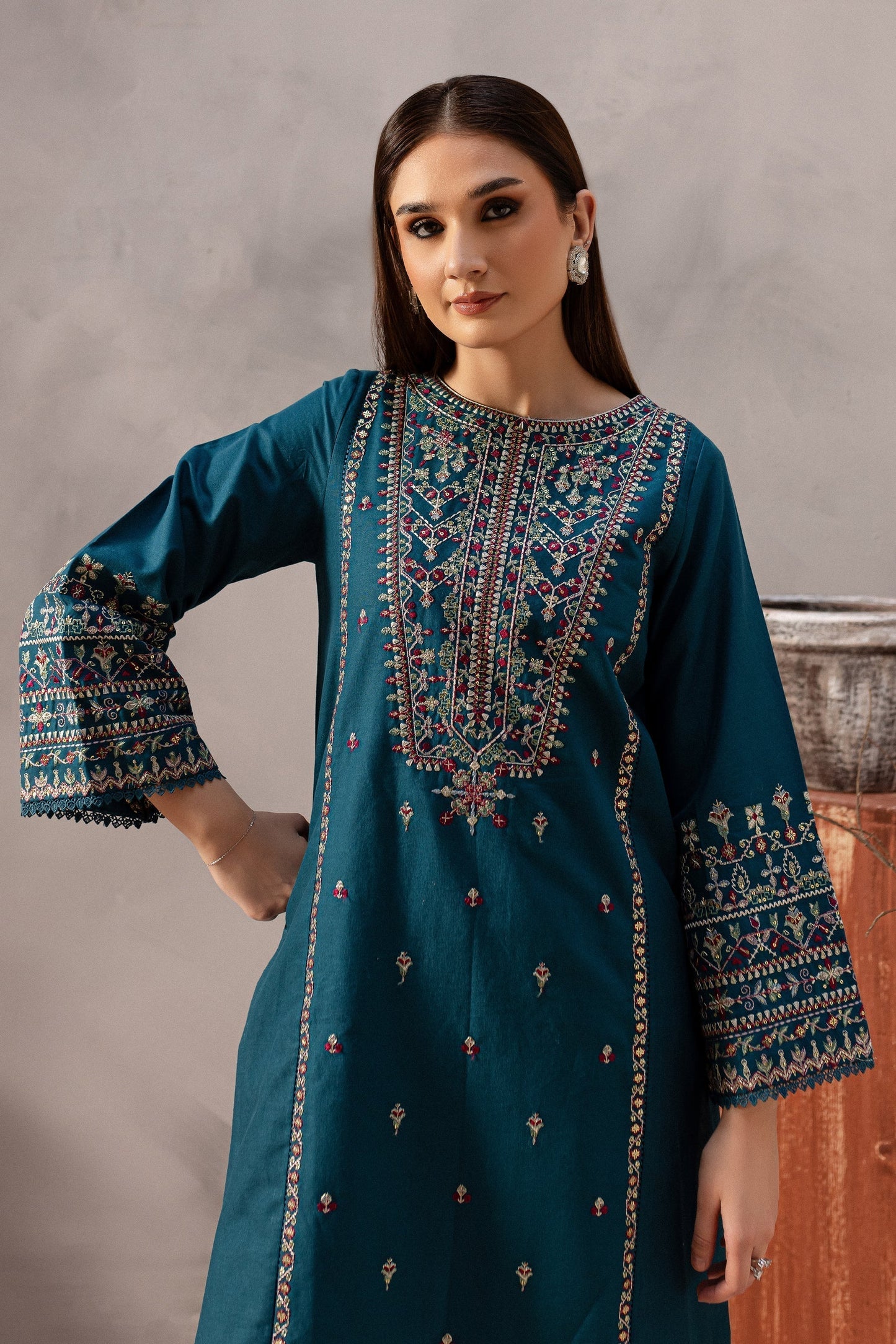 Batik - 2Pc Lawn Sequin Embroidered Shirt And Embroidered Trouser