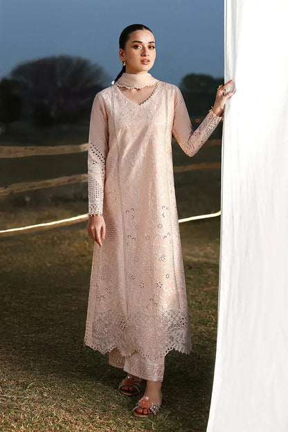 Azure - 3Pc Lawn Embroidered Shirt With Chiffon Embroidered Dupatta And Trouser