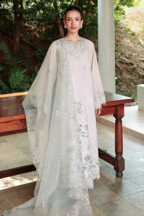 Cross Stitch - 3Pc Lawn Laserwork Embroidered Shirt With Organza Embroidered Dupatta And Trouser