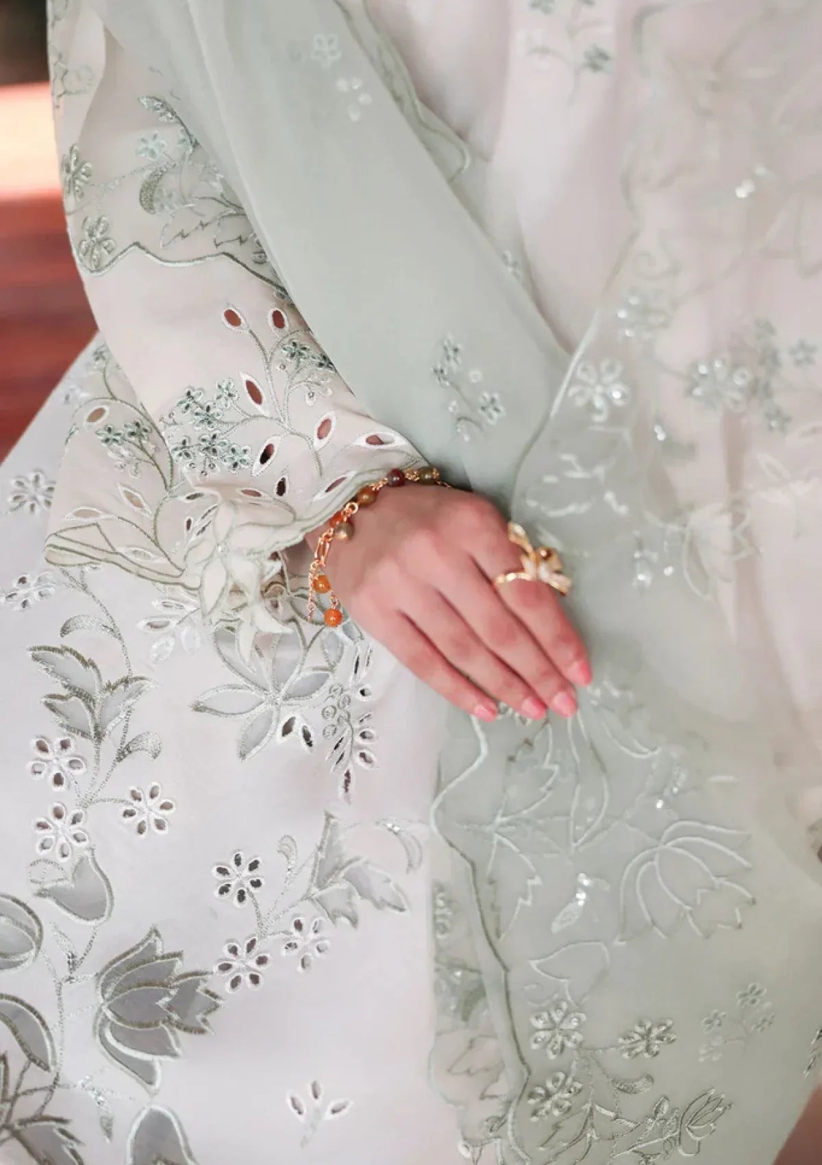 Cross Stitch - 3Pc Lawn Laserwork Embroidered Shirt With Organza Embroidered Dupatta And Trouser