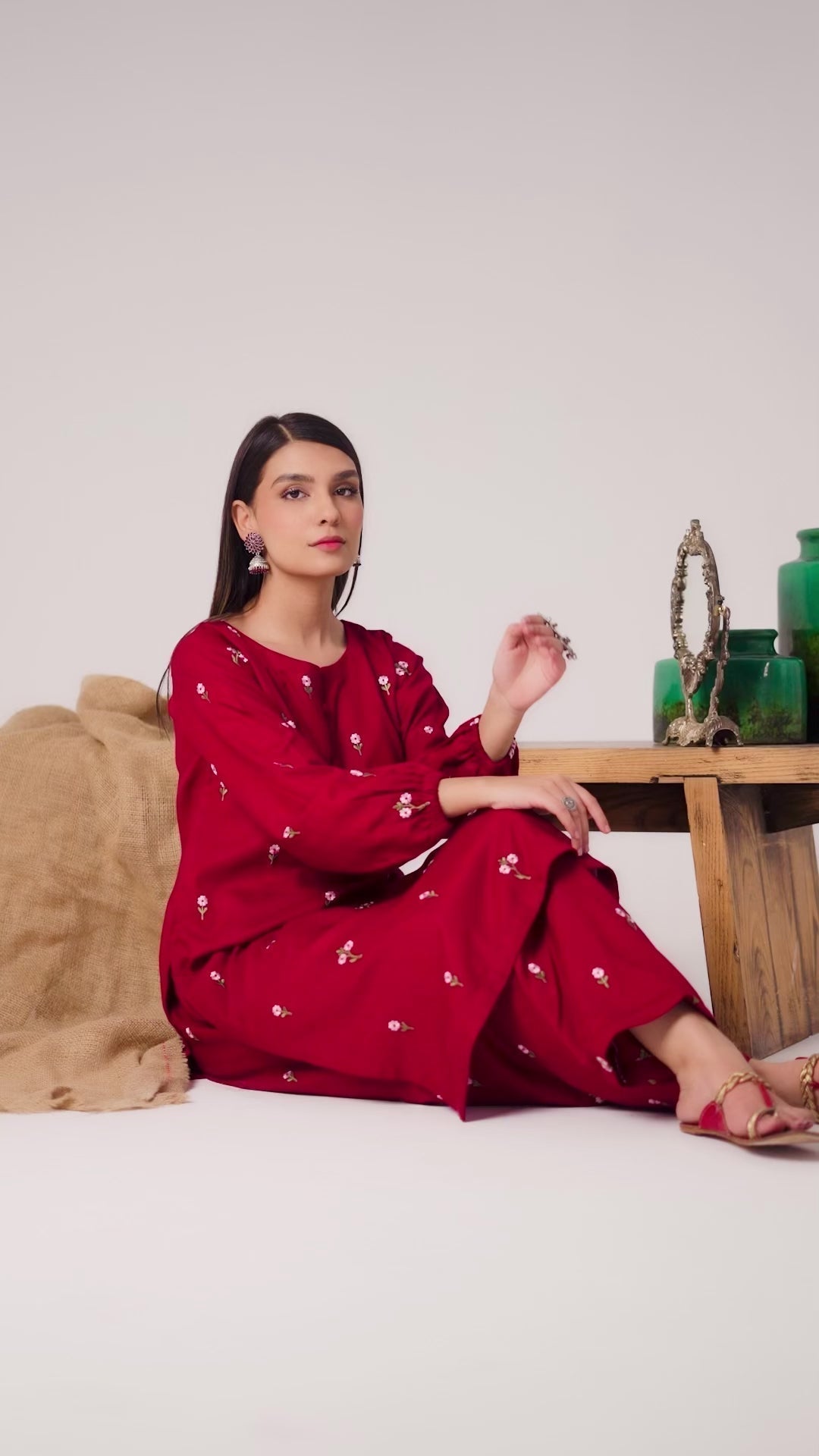 Batik - 2Pc Lawn Embroidered Shirt With Embroidered Trouser