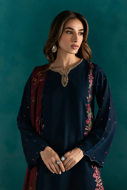 Batik - 3Pc Lawn Embroidered Shirt With Chiffon Printed Dupatta And Trouser