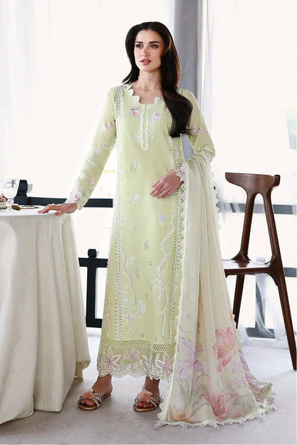 Azure - 3Pc Lawn Embroidered Shirt With Silk Printed Dupatta And Trouser