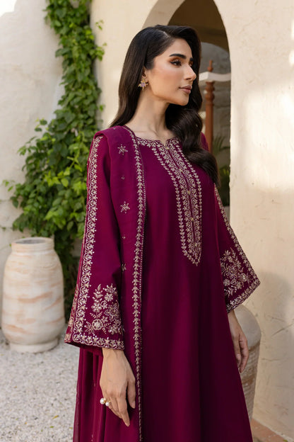 Batik - 3Pc Lawn Embroidered Shirt With Chiffon Embroidered Dupatta And Trouser