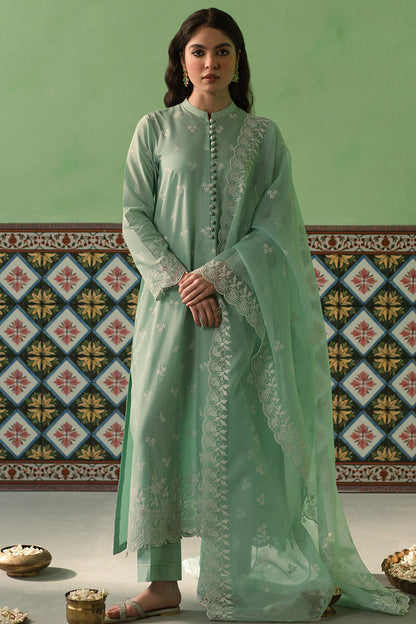 Cross Stitch - 3Pc Lawn Embroidered Shirt With Organza Embroidered Dupatta And Trouser