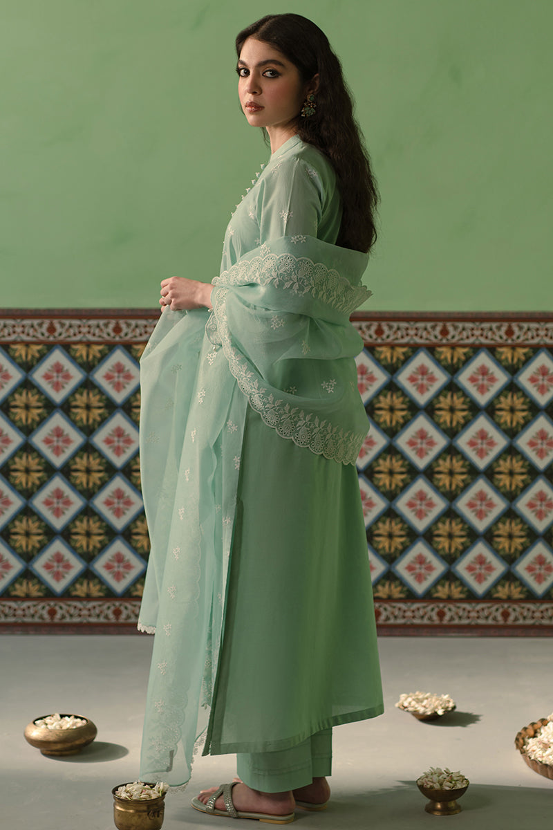 Cross Stitch - 3Pc Lawn Embroidered Shirt With Organza Embroidered Dupatta And Trouser