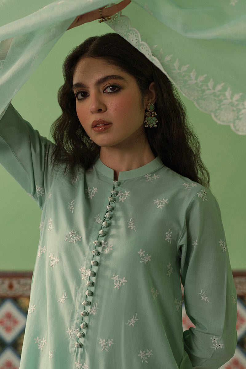 Cross Stitch - 3Pc Lawn Embroidered Shirt With Organza Embroidered Dupatta And Trouser