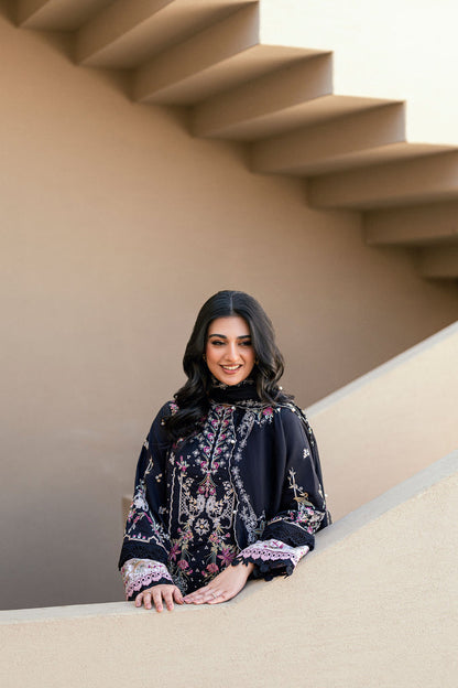 Florent - 3Pc Lawn Embroidered Shirt With Cotton Net Embroidered Dupatta And Trouser