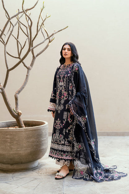 Florent - 3Pc Lawn Embroidered Shirt With Cotton Net Embroidered Dupatta And Trouser