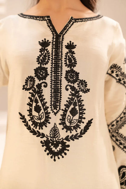 Agha Noor - 3Pc Lawn Embroidered Shirt With Khaddi Net Embroidered Dupatta And Trouser