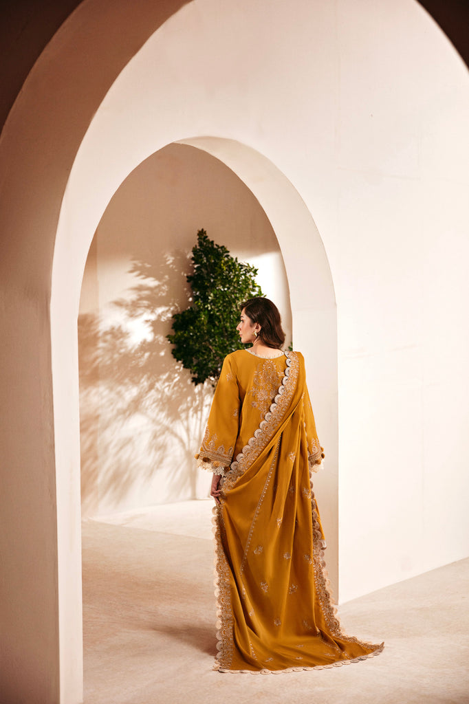 Florent - 3Pc Lawn Embroidered Shirt With Chiffon Embroidered Dupatta And Trouser