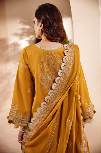 Florent - 3Pc Lawn Embroidered Shirt With Chiffon Embroidered Dupatta And Trouser