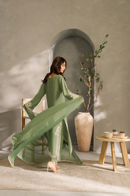 Batik - 3Pc Lawn Embroidered Shirt With Chiffon Dupatta And Trouser