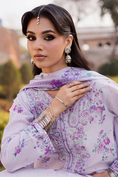 Batik - 3Pc Lawn Printed Shirt With Silk Printed Dupatta And Trouser
