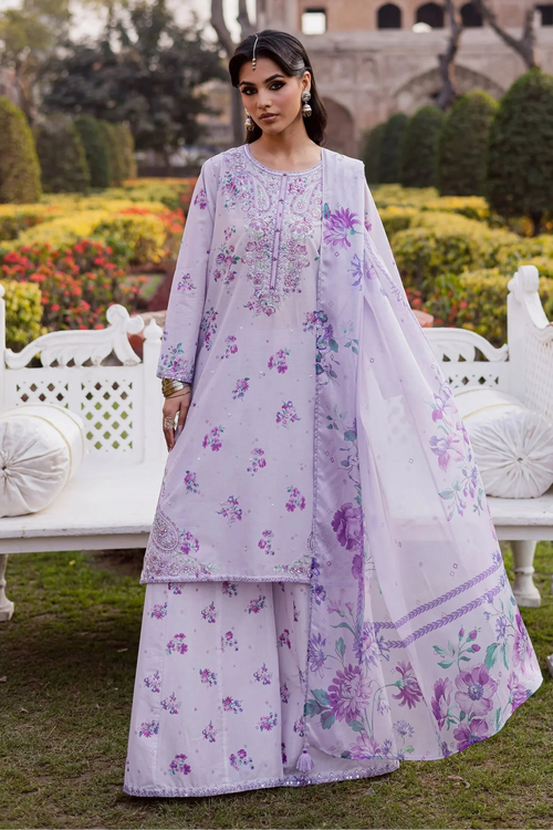 Batik - 3Pc Lawn Printed Shirt With Silk Printed Dupatta And Trouser