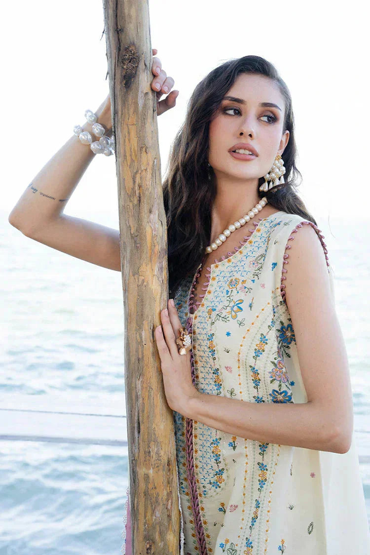 Fiona - 3Pc Lawn Embroidered Shirt With Chiffon Printed Dupatta And Trouser