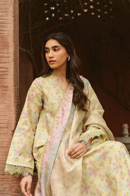 Ayzel - 3Pc Lawn Printed Shirt With Silk Printed Dupatta And Trouser
