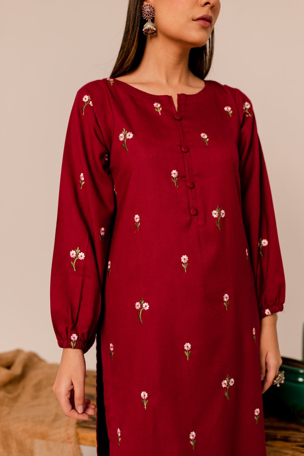 Batik - 2Pc Lawn Embroidered Shirt With Embroidered Trouser