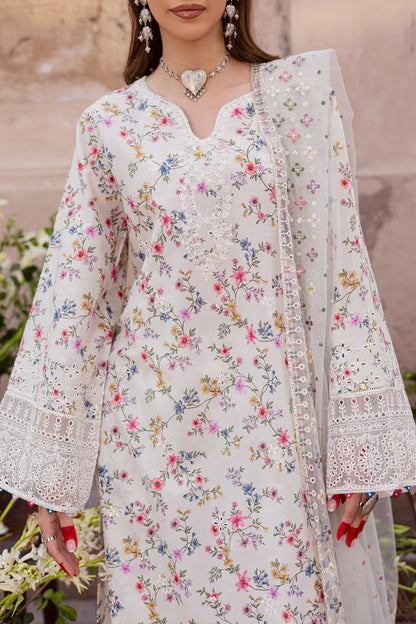 Batik - 3Pc Lawn Printed Shirt With Organza Embroidered Dupatta And Trouser